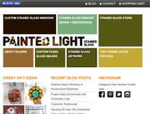 Tablet Screenshot of paintedlightglass.com